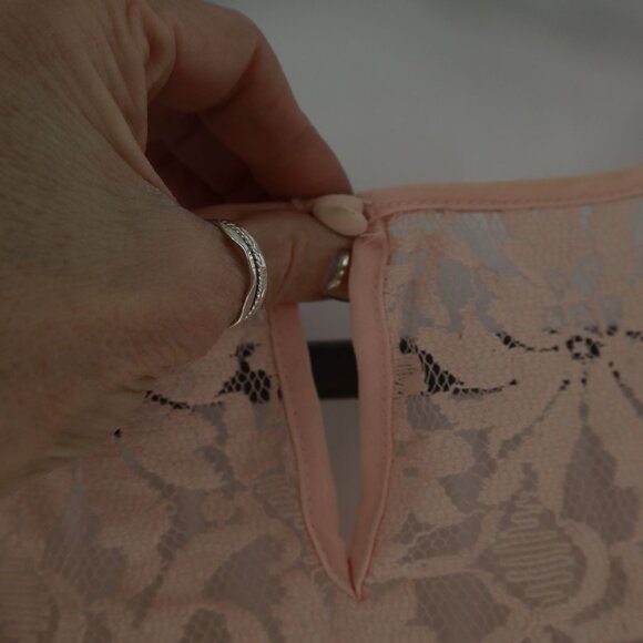 Torrid Sheer Lace Blouse Women 5X Pink Bohemian Hippie Cottagecore Romantic Boho - Picture 8 of 13